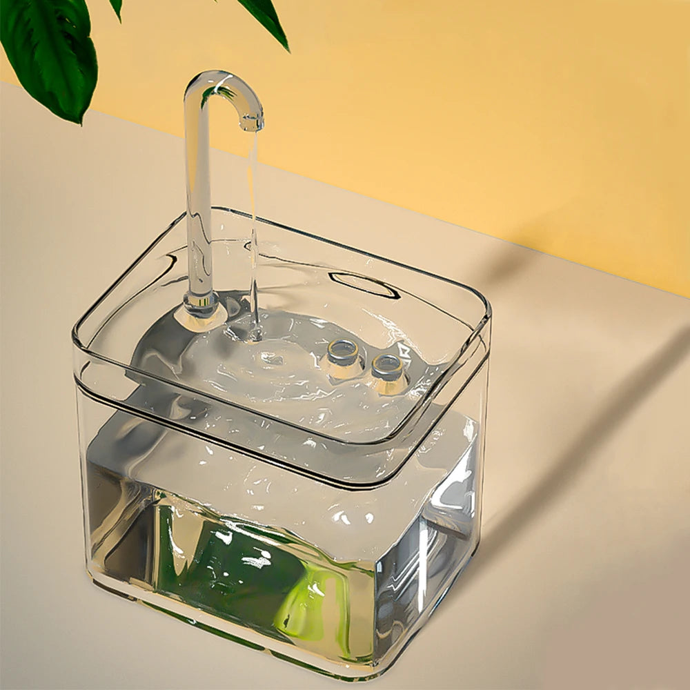 WhisperFlow Transparent Cat Water Fountain