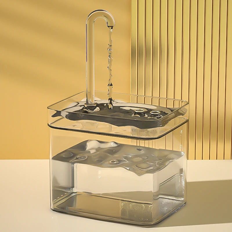 WhisperFlow Transparent Cat Water Fountain