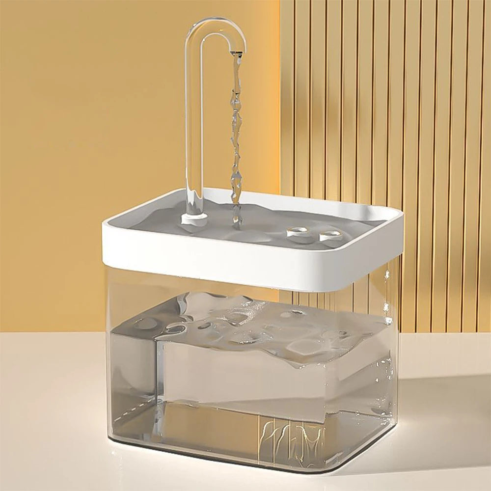 WhisperFlow Transparent Cat Water Fountain